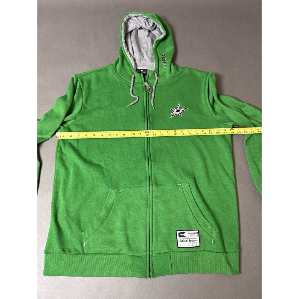 Colosseum Athletics XL Dallas Stars NHL Full Zip Hoodie Kelly Green